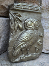 Load image into Gallery viewer, Roman Greek Owl of Athens Fragment Sculptural wall relief plaque www.Neo-Mfg.com 6.5" home decor