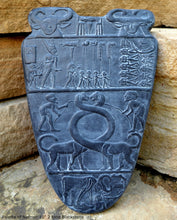 Load image into Gallery viewer, History Egyptian Palette of Narmer Sculptural statue 2 sided www.Neo-Mfg.com 10"