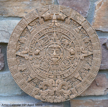 Load image into Gallery viewer, History MAYAN AZTEC CALENDAR Sculptural wall relief plaque 12" www.Neo-Mfg.com c5