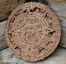 Load image into Gallery viewer, History MAYAN AZTEC CALENDAR Sculptural wall relief plaque 7" www.Neo-Mfg.com b9