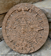 Load image into Gallery viewer, History MAYAN AZTEC CALENDAR Sculptural wall relief plaque 12" www.Neo-Mfg.com c5