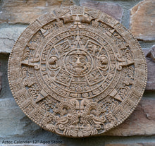 Load image into Gallery viewer, History MAYAN AZTEC CALENDAR Sculptural wall relief plaque 12" www.Neo-Mfg.com c5