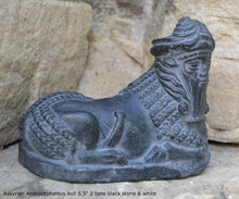 Load image into Gallery viewer, Assyrian Androcephalous bull Babylonian statue fragment replica Mesopotamian sculpture Artifact 5.5" www.Neo-Mfg.comStatuette of an