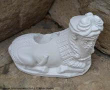 Load image into Gallery viewer, Assyrian Androcephalous bull Babylonian statue fragment replica Mesopotamian sculpture Artifact 5.5" www.Neo-Mfg.comStatuette of an