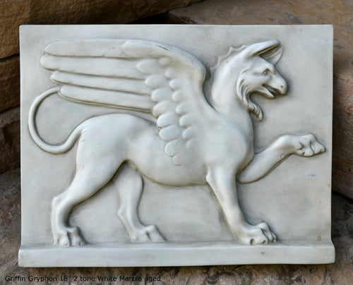 Griffin Gryphon wall plaque sculpture relief 18