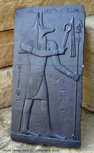 Load image into Gallery viewer, History Egyptian Anubis Temple Osiris Sculptural wall relief www.Neo-Mfg.com 11" e4