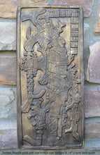 Load image into Gallery viewer, Aztec Mayan Temple foliated cross Left side K'inich Kan Bahlam II carving wall plaque www.Neo-Mfg.com home garden decor art 14" L13