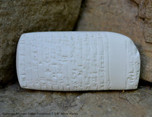 Load image into Gallery viewer, Sumerian Bitumen Tablet Cuneiform Sculptural www.Neo-Mfg.com museum reproduction 3 5/8"