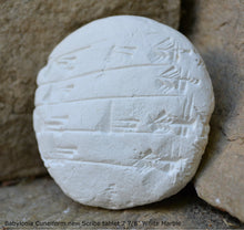 Load image into Gallery viewer, Babylonia Cuneiform new Scribe tablet Sculptural www.Neo-Mfg.com museum reproduction