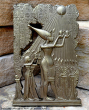 Load image into Gallery viewer, History Egyptian Akhetaten offering to Aton Aten hieroglyph Sculptural wall relief 11" www.Neo-Mfg.com m10