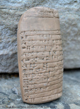 Load image into Gallery viewer, Sumerian Bitumen Tablet Cuneiform Sculptural www.Neo-Mfg.com museum reproduction 3 5/8"