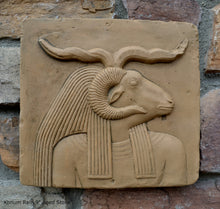 Load image into Gallery viewer, History Egyptian Khnum Ram Sculptural wall relief www.Neo-Mfg.com 9" d8