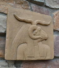 Load image into Gallery viewer, History Egyptian Khnum Ram Sculptural wall relief www.Neo-Mfg.com 9" d8