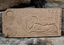 Load image into Gallery viewer, Egyptian Akhenaten as a Sphinx artifact Carved Sculpture Statue 11" ww.Neo-Mfg.com Museum reproduction e2