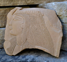 Load image into Gallery viewer, Egyptian Relief fragment head of a lady wall plaque art Sculpture 8.75" www.Neo-Mfg.com Museum reproduction m18