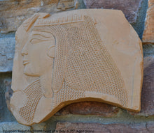 Load image into Gallery viewer, Egyptian Relief fragment head of a lady wall plaque art Sculpture 8.75" www.Neo-Mfg.com Museum reproduction m18