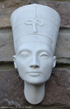 Load image into Gallery viewer, History Egyptian Nefertiti bust Fragment Sculptural wall relief plaque www.Neo-Mfg.com 7.5"