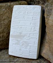 Load image into Gallery viewer, Sumerian Dimtabba temple dedication Tablet Cuneiform Sculptural www.Neo-Mfg.com museum reproduction 4.25"