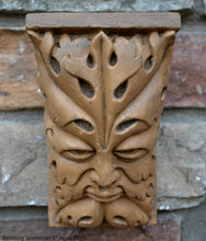 Load image into Gallery viewer, Greenman Green man Bamburg leaf face forest Tree spirit wall corbel sculpture www.NEO-MFG.com 6"