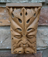 Load image into Gallery viewer, Greenman Green man Bamburg leaf face forest Tree spirit wall corbel sculpture www.NEO-MFG.com 6"