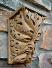 Load image into Gallery viewer, Greenman Green man Bamburg leaf face forest Tree spirit wall corbel sculpture www.NEO-MFG.com 6&quot;

