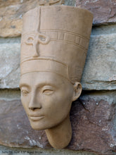 Load image into Gallery viewer, History Egyptian Nefertiti bust Fragment Sculptural wall relief plaque www.Neo-Mfg.com 7.5"