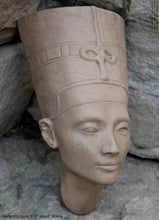 Load image into Gallery viewer, History Egyptian Nefertiti bust Fragment Sculptural wall relief plaque www.Neo-Mfg.com 7.5"