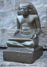 Load image into Gallery viewer, Egyptian Scribe Lay seated sitting statue Sculpture 7" www.Neo-Mfg.com museum reproduction