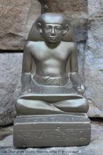 Load image into Gallery viewer, Egyptian Scribe Lay seated sitting statue Sculpture 7" www.Neo-Mfg.com museum reproduction
