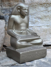 Load image into Gallery viewer, Egyptian Scribe Lay seated sitting statue Sculpture 7" www.Neo-Mfg.com museum reproduction