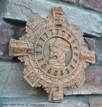 Load image into Gallery viewer, History Aztec Maya Artifact Carved Rimel Haab Sun Stone Sculpture Statue 10" Tall Neo-Mfg n9