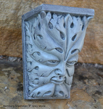 Load image into Gallery viewer, Greenman Green man Bamburg leaf face forest Tree spirit wall corbel sculpture www.NEO-MFG.com 6"