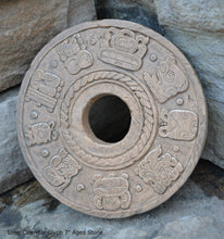 Load image into Gallery viewer, History Aztec Maya Long Count calendar Glyph Artifact Carved Stone Sculpture Statue 7" Tall www.Neo-Mfg.com b12