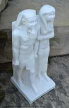 Load image into Gallery viewer, History Egyptian King Menkaura Mycerinus & queen Statue Sculpture 16" www.Neo-Mfg.com home decor Museum reproduction