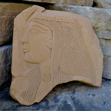 Load image into Gallery viewer, Egyptian Relief fragment head of a lady wall plaque art Sculpture 8.75" www.Neo-Mfg.com Museum reproduction m18