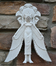 Load image into Gallery viewer, Egyptian Sekhmet winged Sculptural Wall frieze plaque relief www.Neo-Mfg.com 11"