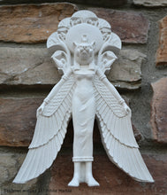 Load image into Gallery viewer, Egyptian Sekhmet winged Sculptural Wall frieze plaque relief www.Neo-Mfg.com 11"
