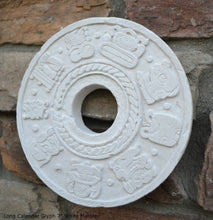 Load image into Gallery viewer, History Aztec Maya Long Count calendar Glyph Artifact Carved Stone Sculpture Statue 7" Tall www.Neo-Mfg.com b12