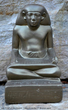 Load image into Gallery viewer, Egyptian Scribe Lay seated sitting statue Sculpture 7" www.Neo-Mfg.com museum reproduction