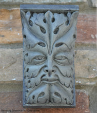 Load image into Gallery viewer, Greenman Green man Bamburg leaf face forest Tree spirit wall corbel sculpture www.NEO-MFG.com 6"