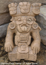 Load image into Gallery viewer, History Aztec Maya Zapotec Cocijo Deity Vessel Stele Totem Artifact Sculpture Statue 13" Tall www.Neo-Mfg.com a11