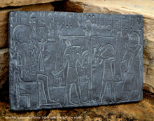 Load image into Gallery viewer, History Egyptian Afterlife Judgement Stela Plaque Artifact Sculpture 14" www.Neo-Mfg.com home decor L8