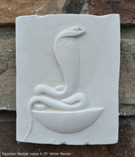 Load image into Gallery viewer, History Egyptian Wadjet cobra Stela Fragment Sculptural wall relief plaque www.Neo-Mfg.com 4.75"