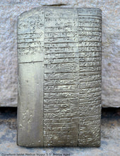 Load image into Gallery viewer, Sumerian Cuneiform tablet Medical Nippur Sculptural relief plaque www.Neo-Mfg.com 5.5" Museum reproduction