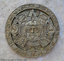 Load image into Gallery viewer, Aztec Mayan Tonatiuh sun god relief sculpture ancient replica www.Neo-Mfg.com 10" n4