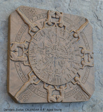 Load image into Gallery viewer, Egyptian Dendera Zodiac CALENDAR Sculptural wall relief plaque 8.5" Museum Quality www.Neo-Mfg.com g22