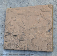 Load image into Gallery viewer, History Egyptian Birds in the Delta marshes Userkaf in Saqqara 11" Stela Sculptural wall relief www.Neo-Mfg.com h5