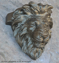 Load image into Gallery viewer, Lion Bust wall Sconce / Shelf Sculpture art www.Neo-Mfg.com home decor 10.25"