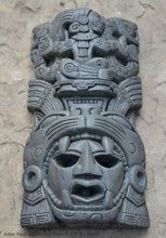 Load image into Gallery viewer, History Aztec Maya Artifact Warrior mask Jaguar Sun Moon Sculpture Statue 8.5" Tall www.Neo-Mfg.com