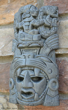 Load image into Gallery viewer, History Aztec Maya Artifact Warrior mask Jaguar Sun Moon Sculpture Statue 8.5" Tall www.Neo-Mfg.com